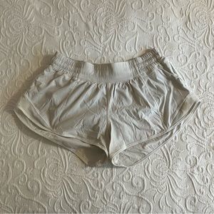 White Lululemon Hotty Hot Shorts Size 6